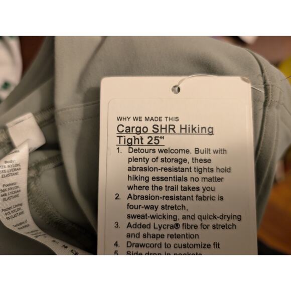 Lululemon SHR Hiking Tight 25" Leggings Olive Green Size 4 NWT - Picture 7 of 7